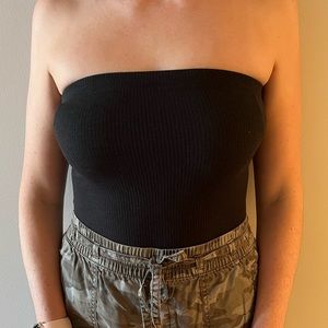 Urban Outfitters Black Strapless Bodysuit